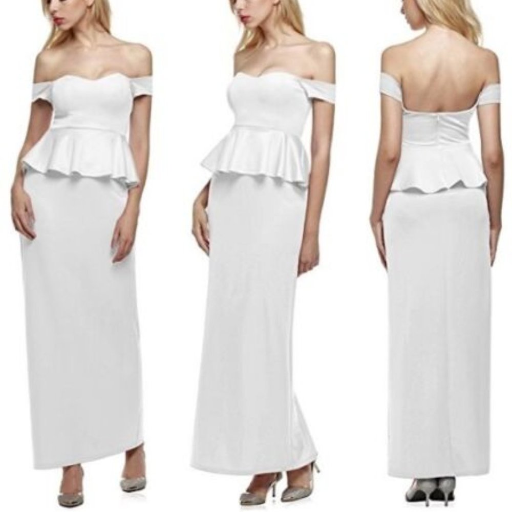 Strapless Drop Shoulder Dress